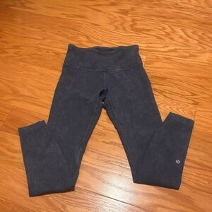 Lululemon High Rise Tight Leggings Washed Deep Blue/Gray Size 6